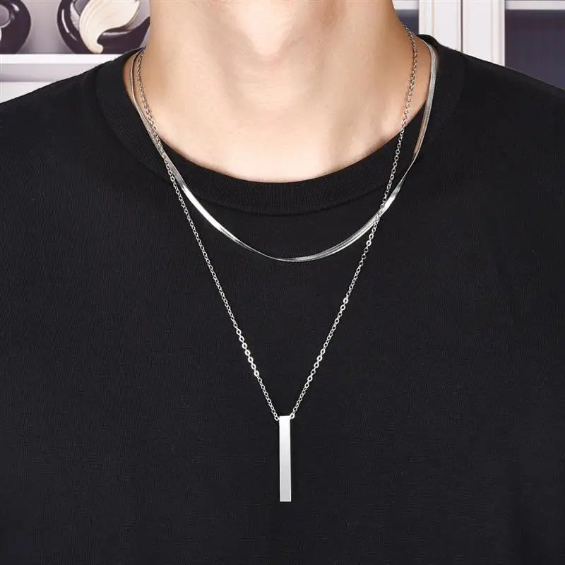 Collar con barra en V de doble capa