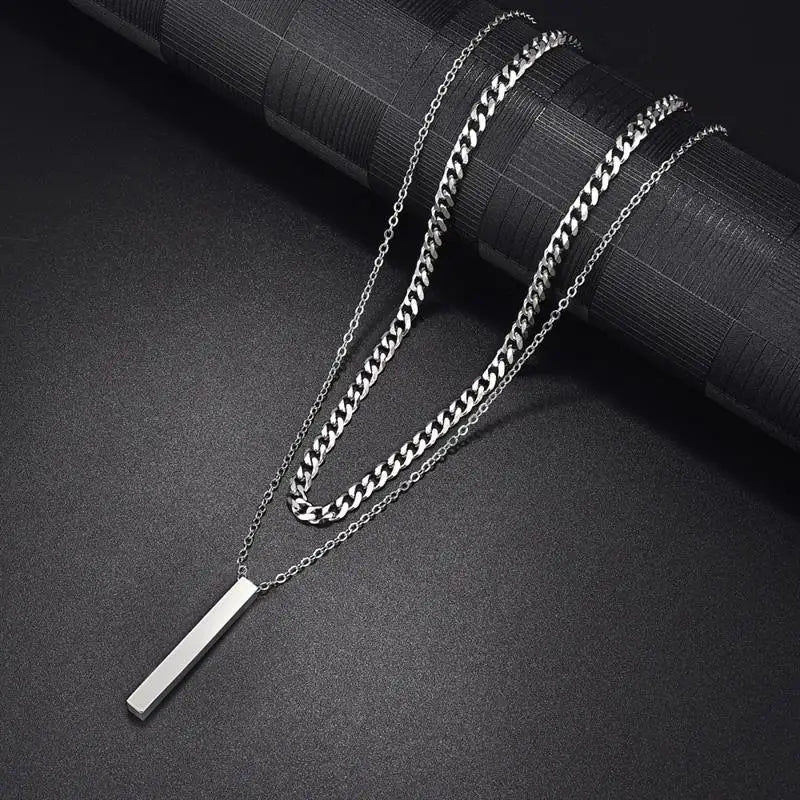 Collar con barra en V de doble capa