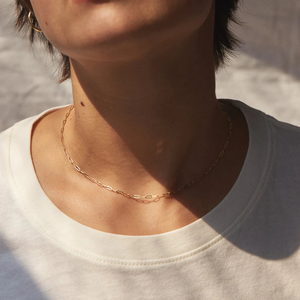 Gargantilla con clip de cadena