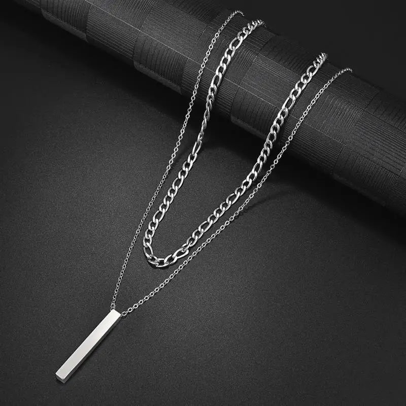 Collar con barra en V de doble capa