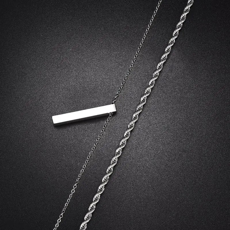 Collar con barra en V de doble capa