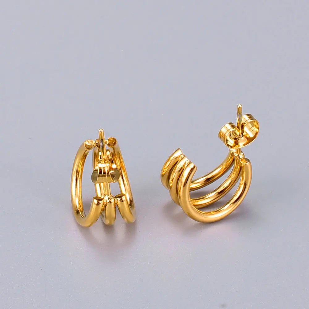 Pendientes de aro con aguja