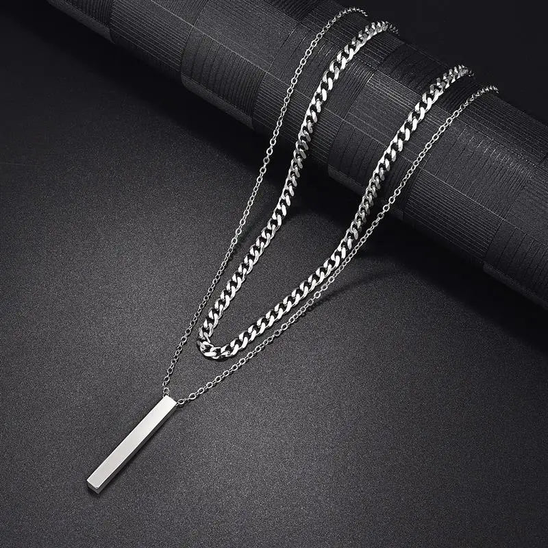 Collar con barra en V de doble capa