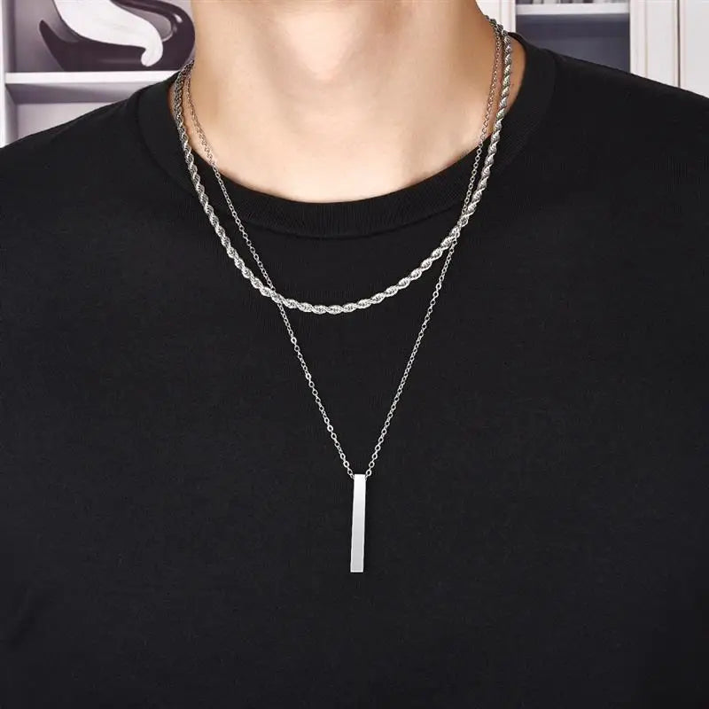 Collar con barra en V de doble capa