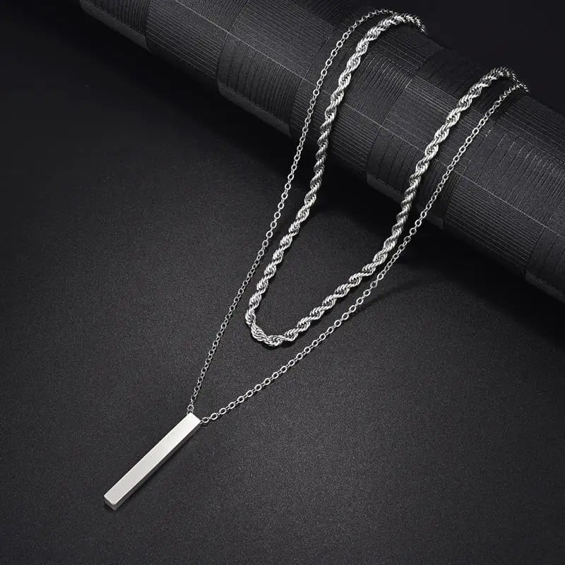 Collar con barra en V de doble capa