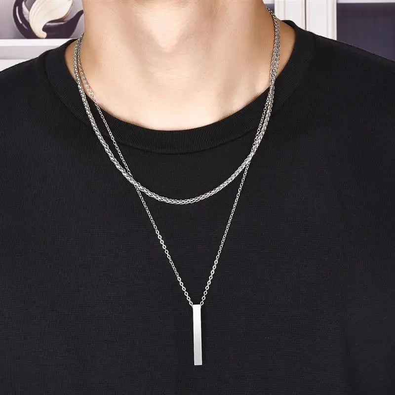 Collar con barra en V de doble capa