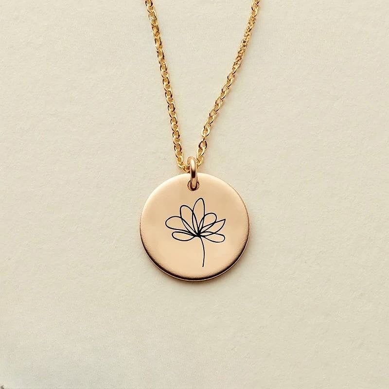 Birth Month Flower Necklace