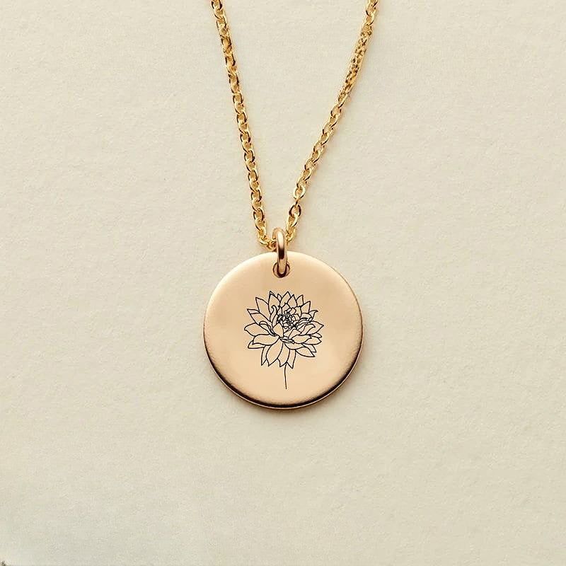 Birth Month Flower Necklace