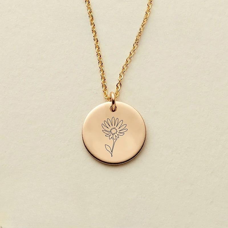 Birth Month Flower Necklace