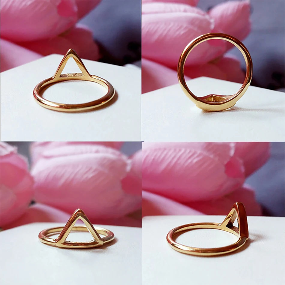 Triangle Midi Rings