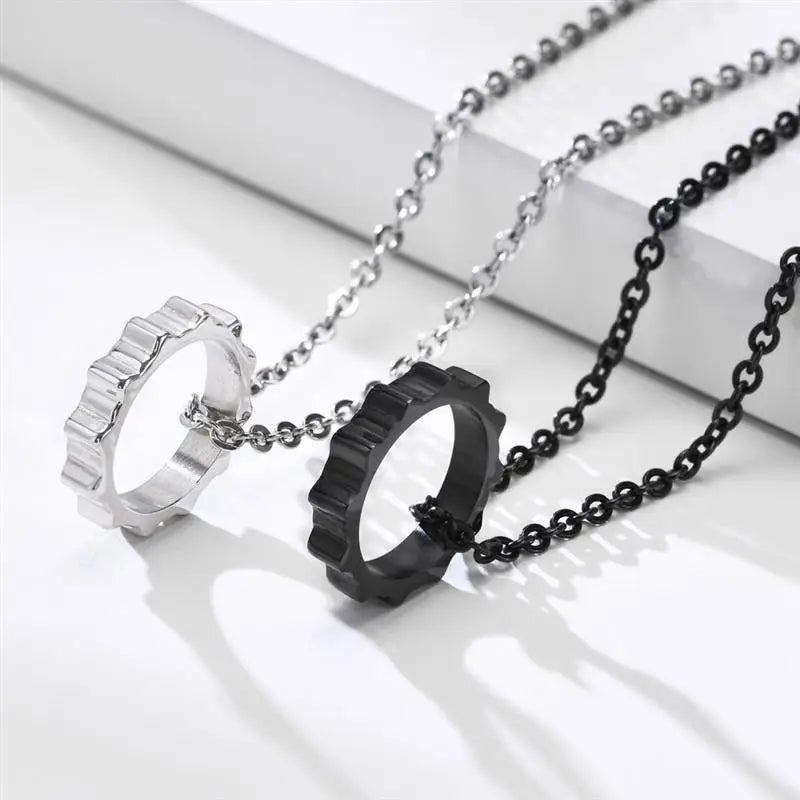 Gear Pendant Necklace