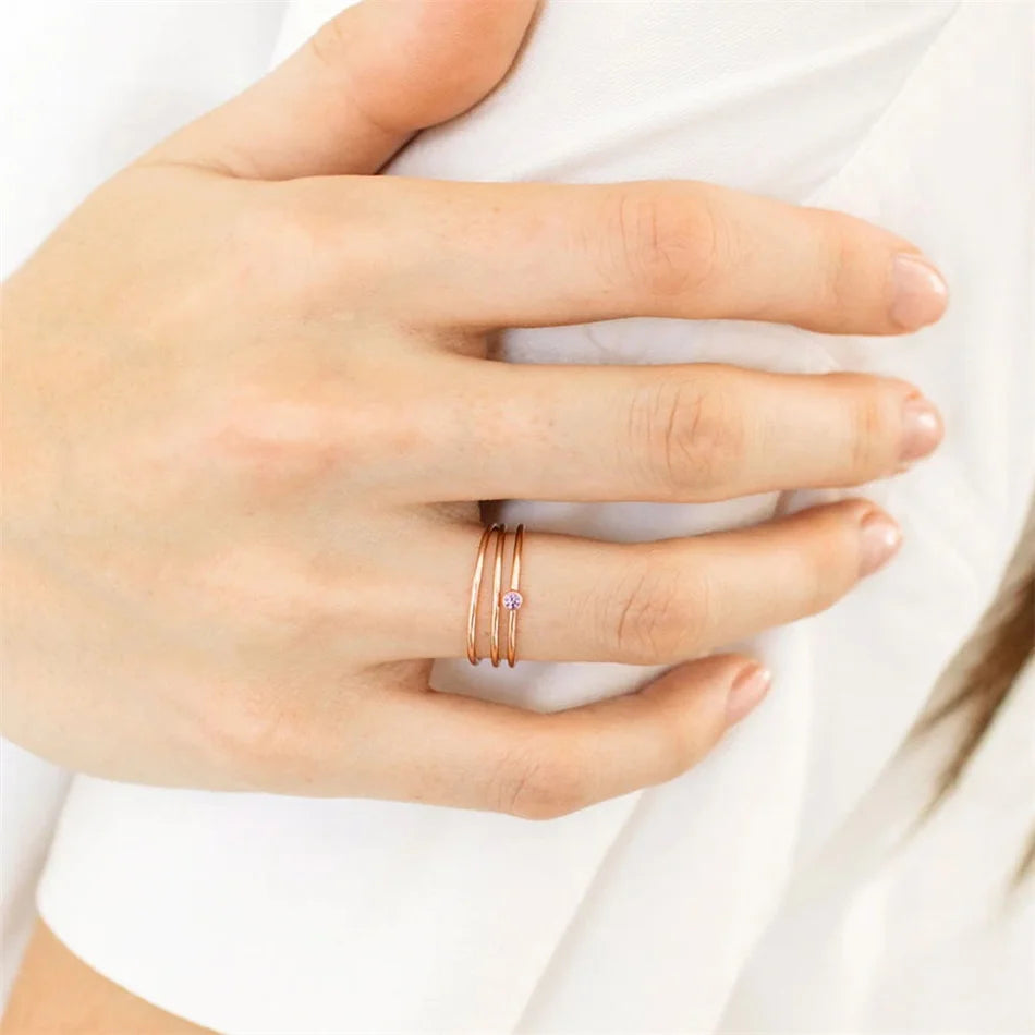 Anillo con piedra natal 