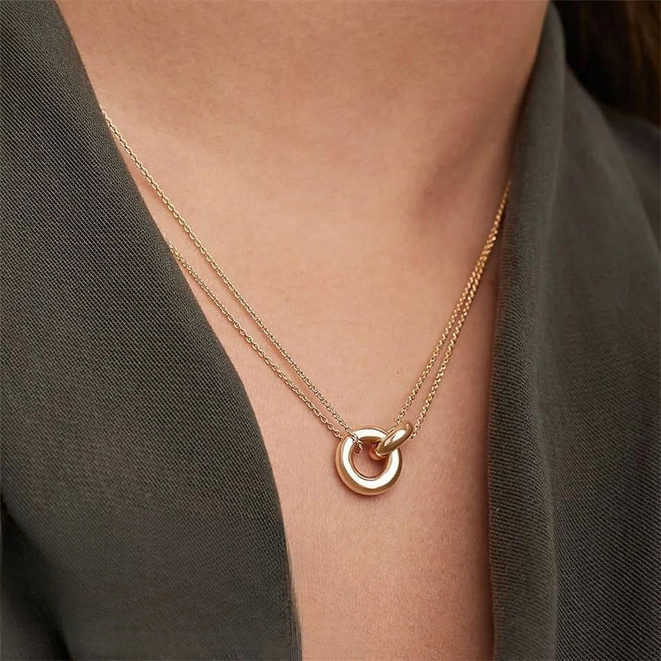 Intertwined Ring Necklace