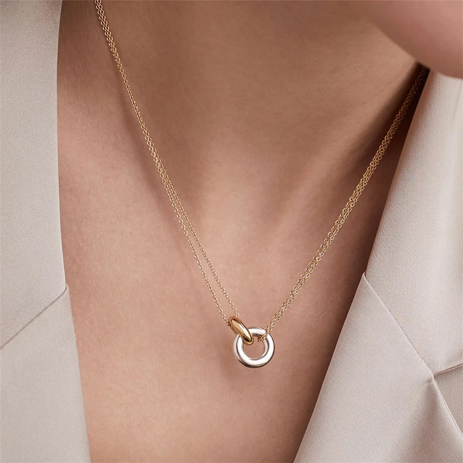 Intertwined Ring Necklace