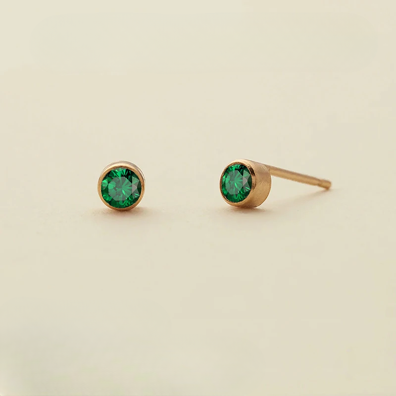 Birthstone Stud Earrings