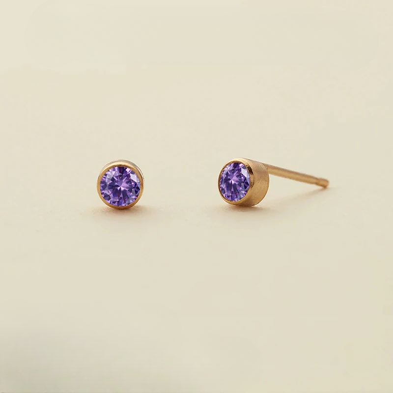 Birthstone Stud Earrings