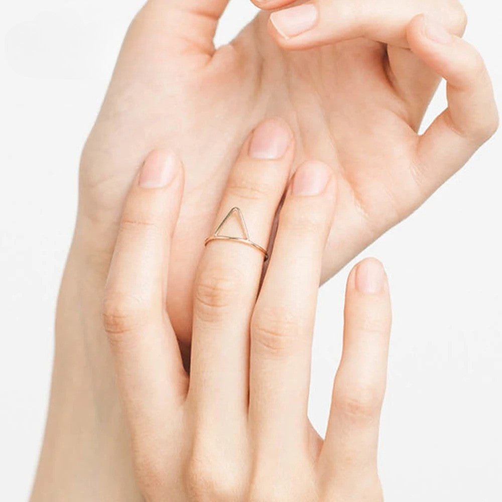 Triangle Midi Rings