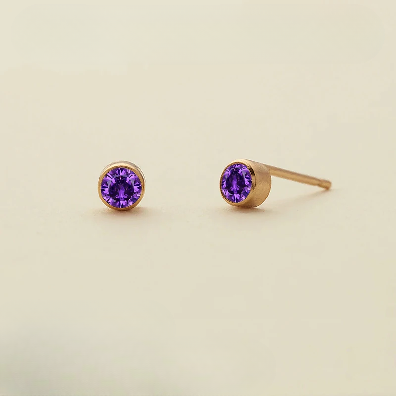 Birthstone Stud Earrings